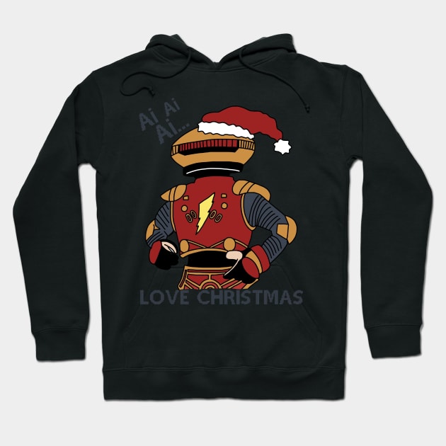 Power Rangers - Alpha 5 "Ai Ai Ai Love Christmas" Hoodie by SimplePeteDoodles